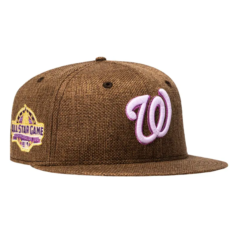 New Era 59Fifty Washington Nationals May the Fourth Raffia Cap – Khaki & Pink