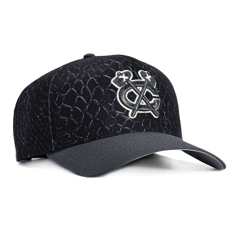 New Era 9Forty A-Frame Blackhawks Snake-Skin Snapback – Black and Graphite