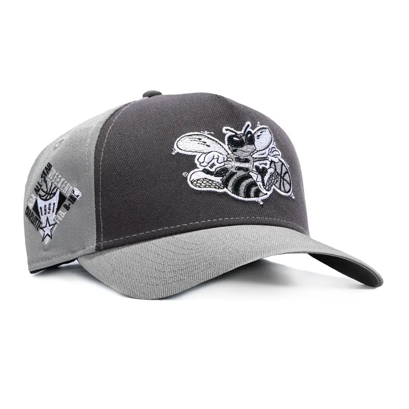 New Era 9Forty A-Frame Charlotte Hornets 1991 All-Star Game Snapback – Grey & Graphite
