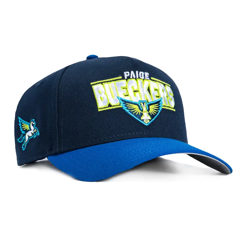 New Era 9Forty A-Frame Dallas Wings Snapback with Paige Bueckers Logo Patch – Navy & Royal Blue
