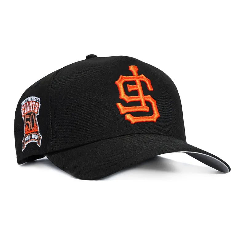 New Era 9Forty A-Frame Giants 50th Anniversary Upside-Down Snapback – Black/Orange