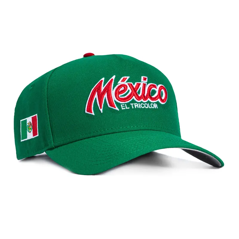 New Era 9Forty A-Frame Mexico El Tricolor Script Snapback – Kelly Green