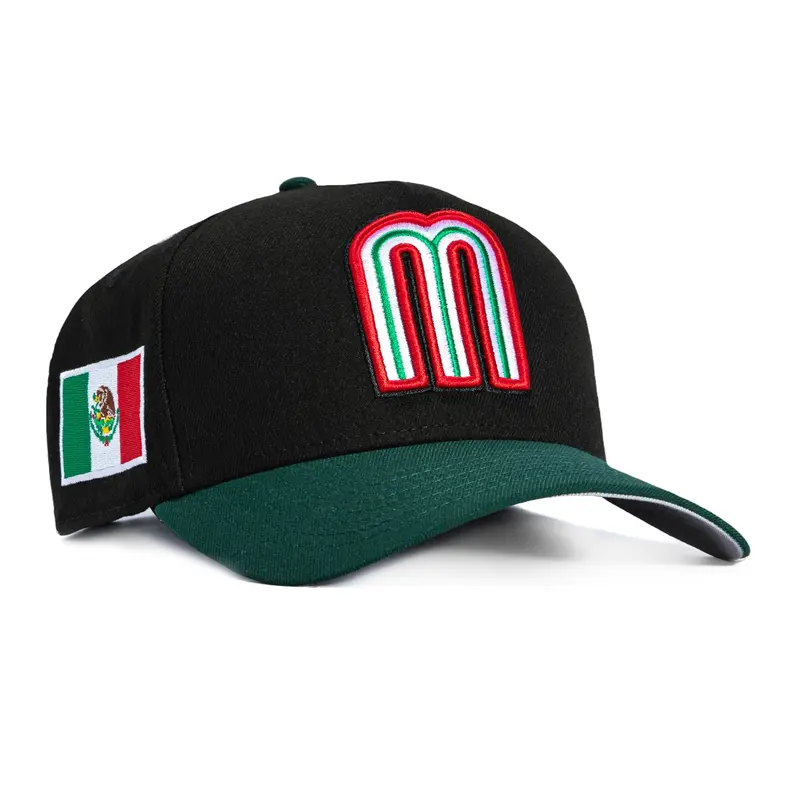 New Era 9Forty A-Frame Mexico WBC Flag Snapback – Black & Green