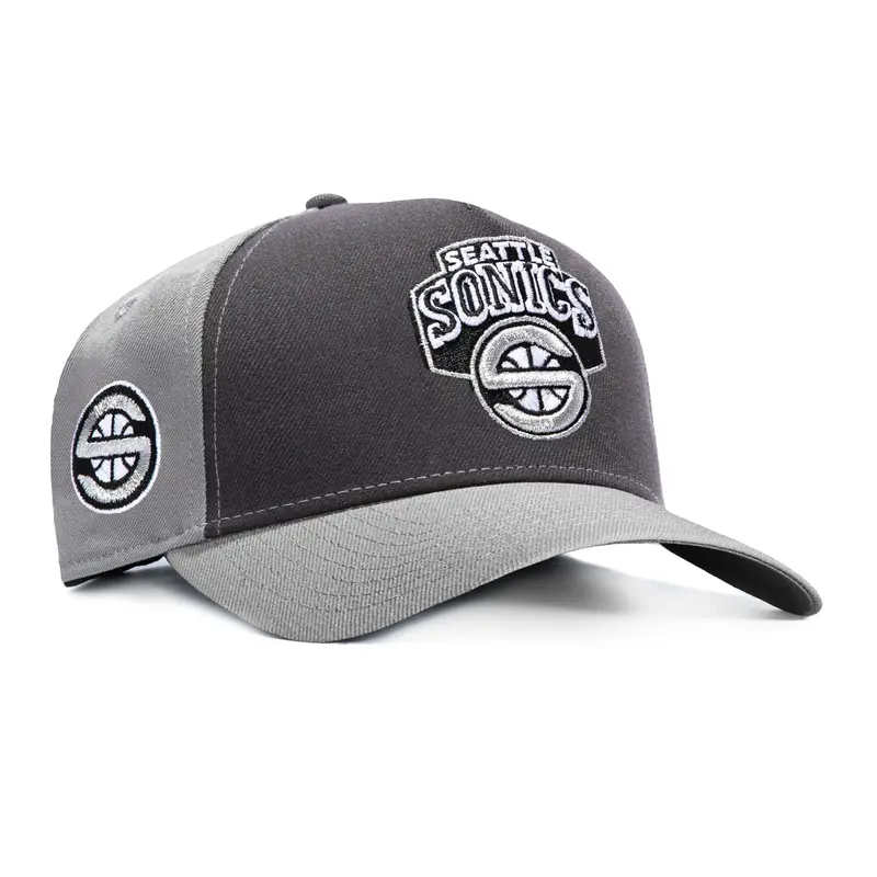 New Era 9Forty A-Frame Seattle Sonics Vintage Logo Snapback – Grey & Graphite