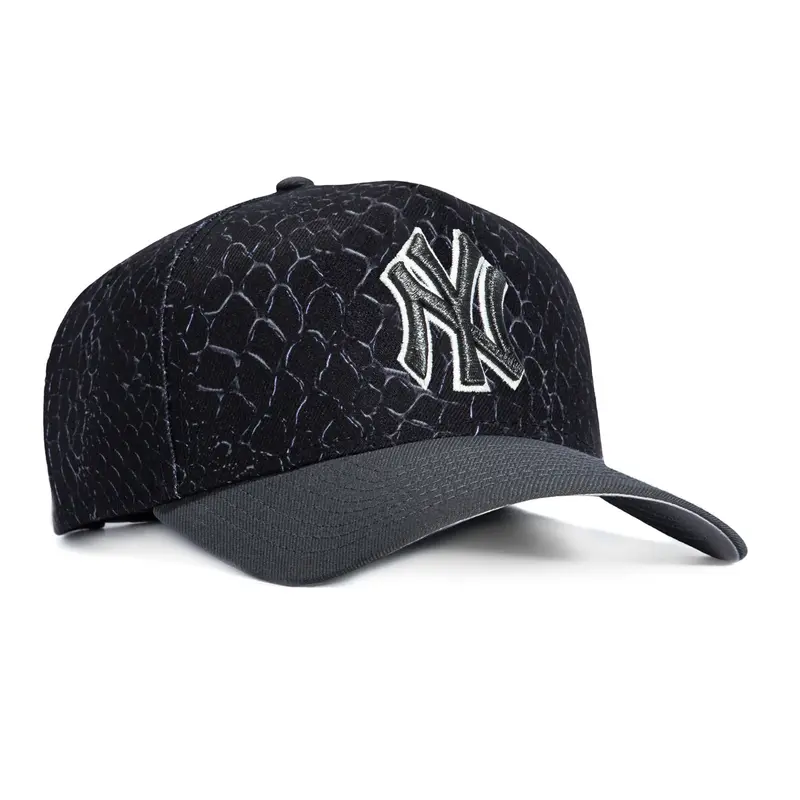 New Era 9Forty A-Frame Yankees Snake-Skin Snapback – Black and Graphite