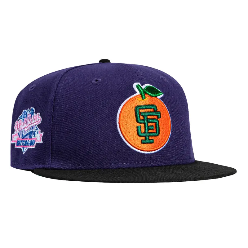 New Era Giants Battle of the Bay Orange Patch 59Fifty Hat in Purple and Black