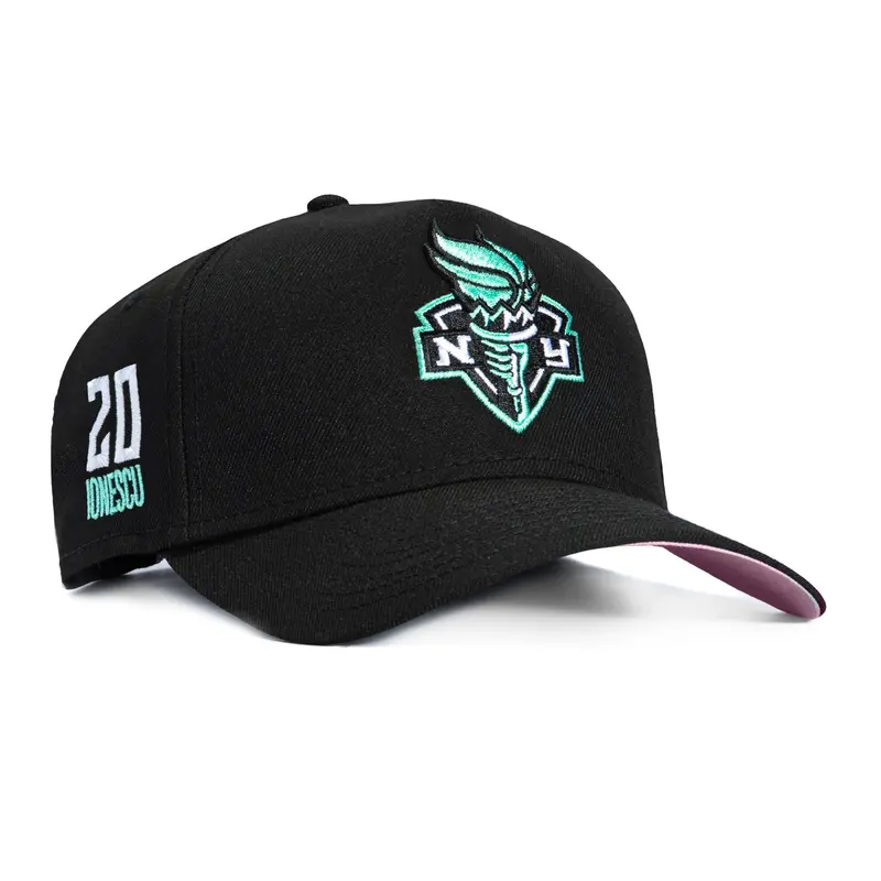 New Era New York Liberty 20 Ionescu Pink UV 9Forty A-Frame Snapback – Black