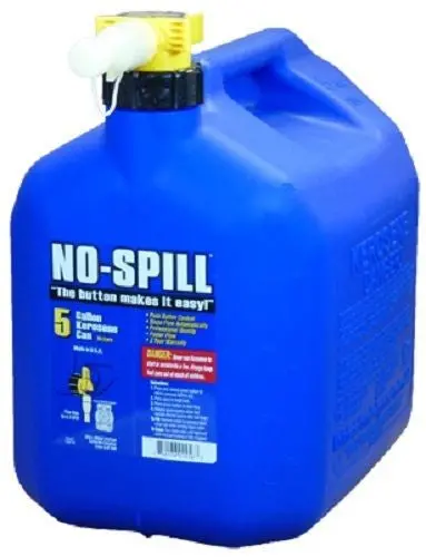 No Spill 1456 5-Gallon CARB-Compliant Blue Kerosene Fuel Container