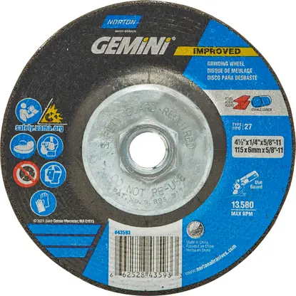 Norton Gemini A AO Extra-Coarse Grinding Wheel – Type 27