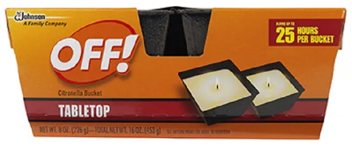 OFF! Citronella Candle Buckets – 8 oz Each, 2-Pack (Case of 4)