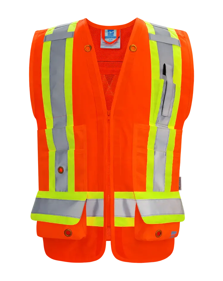 Open Road® Viking Surveyor Vest – High-Visibility Safety Vest, Model 6166