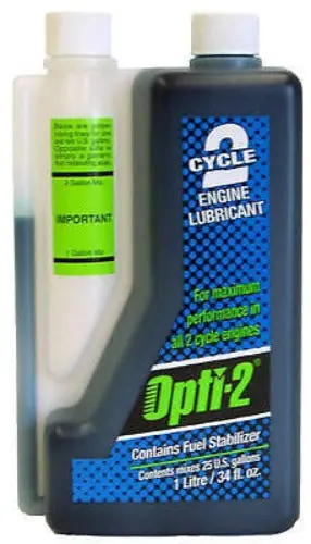 Opti-2 20112 2-Cycle Oil & Fuel Stabilizer – 34 oz Bottle for Small Engines and Outdoor Power Equipment