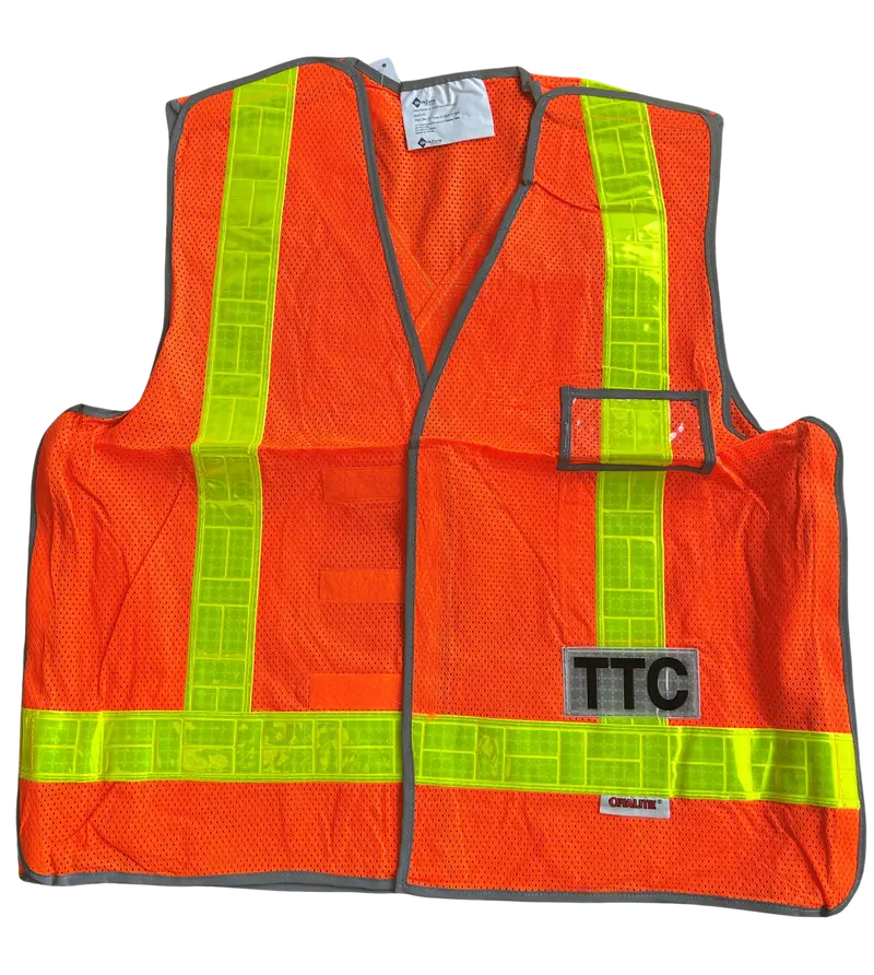 Orange Hi-Viz Safety Vest for Joint Health & Safety Committee Members – WorkZone TTC Approved