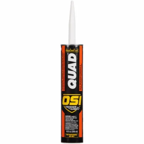 OSI Quad 827837 Clear Multi-Surface Sealant for Windows, Doors & Siding (10 oz) – Case of 12