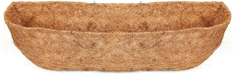 Panacea 88595 48″ Coco Fiber Trough and Window Box Planter Liner – Single Unit