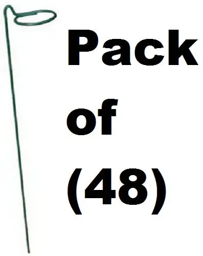 Panacea 89330GT 24-Inch × 2.3-Inch Green PVC-Coated Steel Plant Support Stakes – Pack of 48