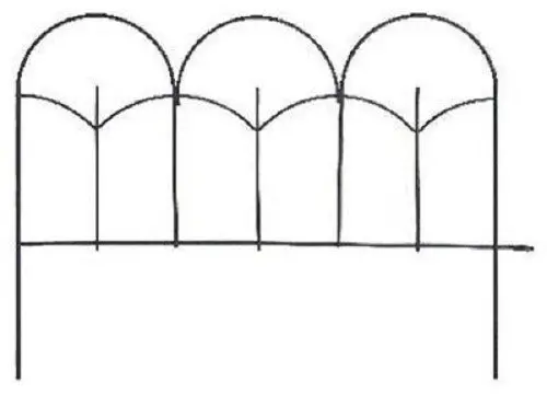 Panacea 89393 Black Metal Triple-Stalk Garden Edge Border – 14″ x 18″, Pack of 24