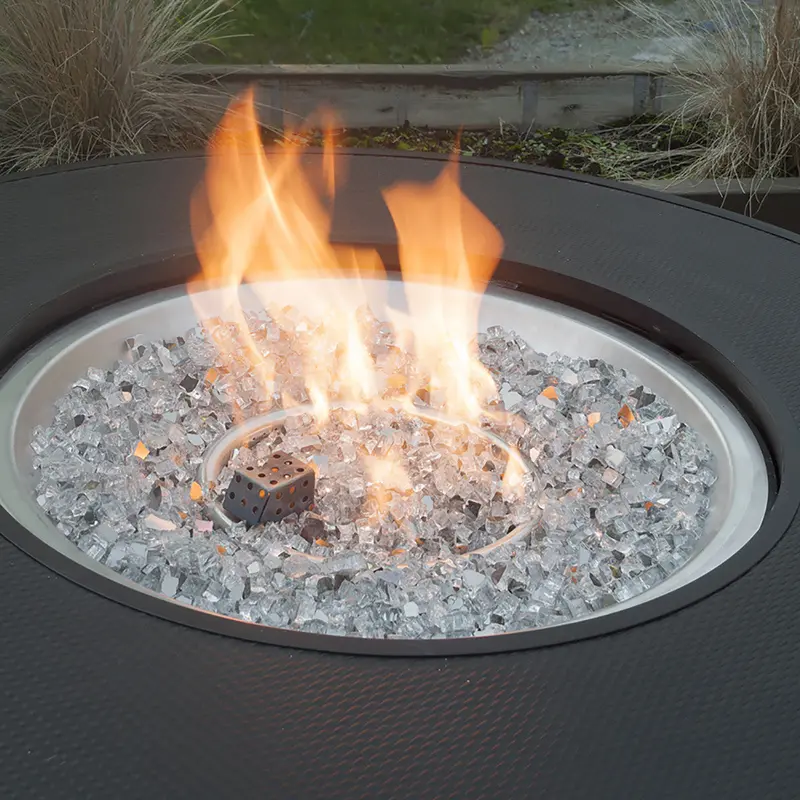 Paramount Luminous Ice Crystal Fire Glass – ½” Tempered Glass, 2-Pack Jar Set (FG-004)