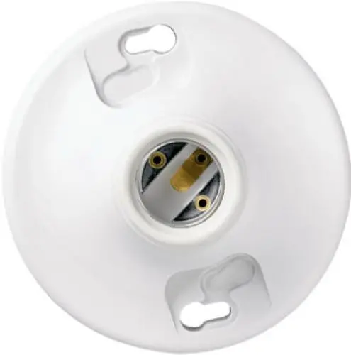 Pass & Seymour White Keyless Lampholder – 250V Plastic Socket