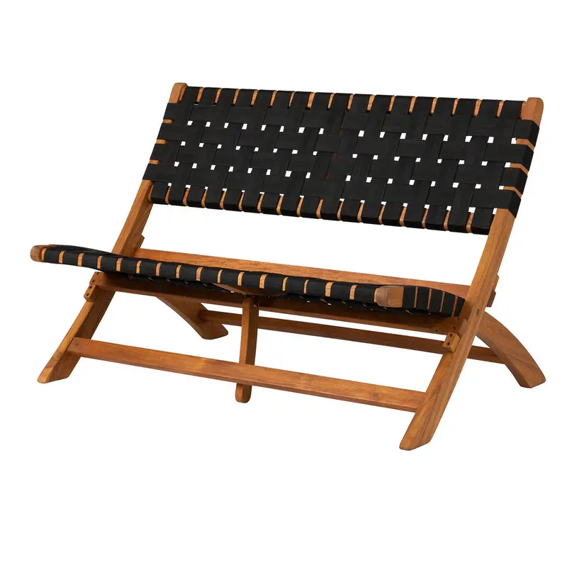 Patioflare Nylon Weave Folding Outdoor Bench