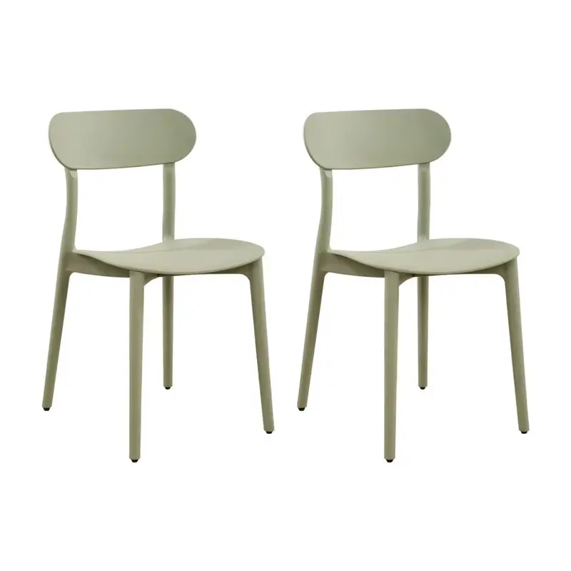 Patioflare+ Stacking Chair Set – 2-Pack in Green or Cream, PF11179 / PF11187
