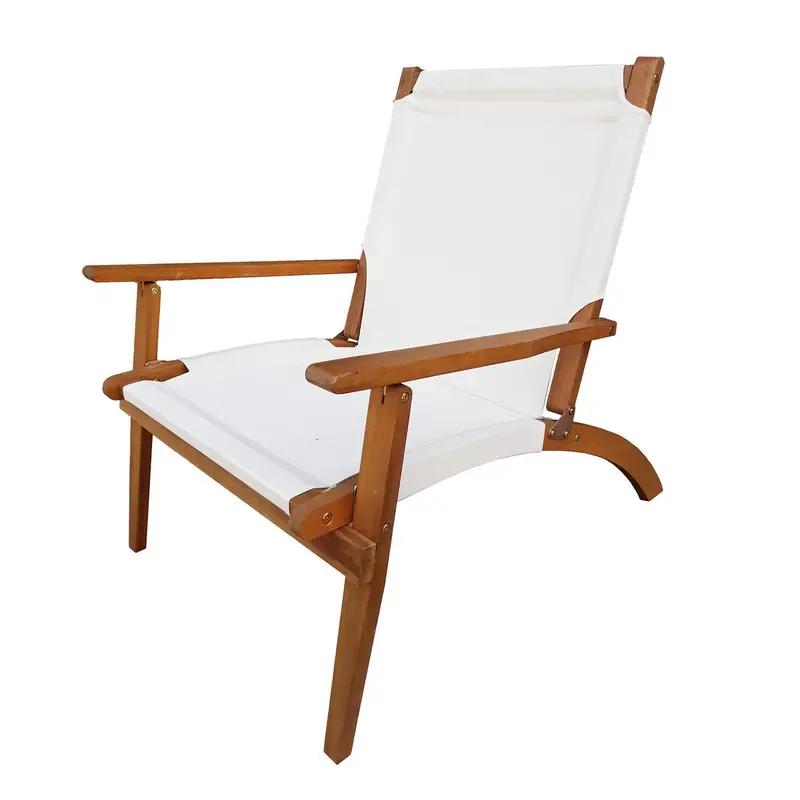 Patioflare Susan Folding Wood Chair – Portable Outdoor Seating, Model PF10092 BG