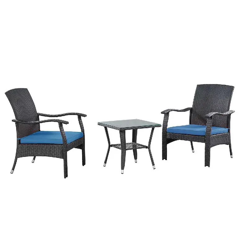 Patioflare Whylie 3-Piece Wicker Conversation Set