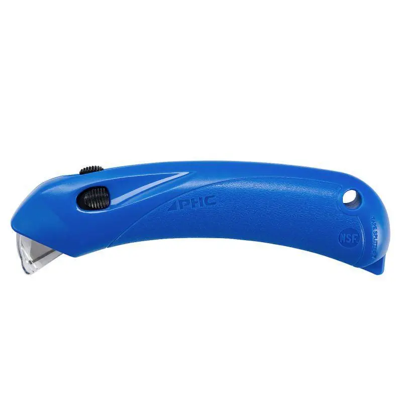 PHC Blue Safety Utility Knife – Retractable Blade with RSC-432 Secure Lock Mechanism