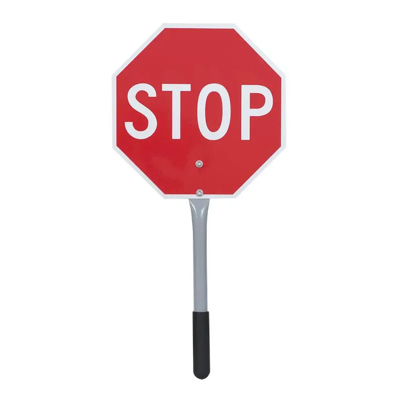 Pioneer 12-Inch Stop/Slow Paddle – Powder-Coated Handle with Rugged Sign Face (Model 468)