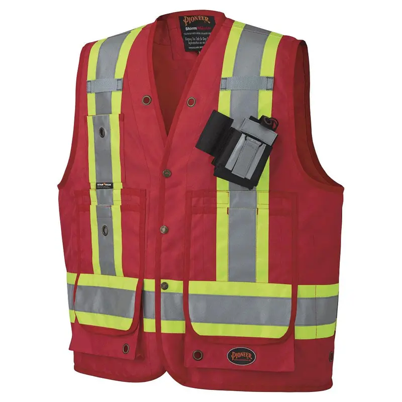 Pioneer CSA-Approved Red PU-Coated Polyester Surveyor’s Vest – Style 693