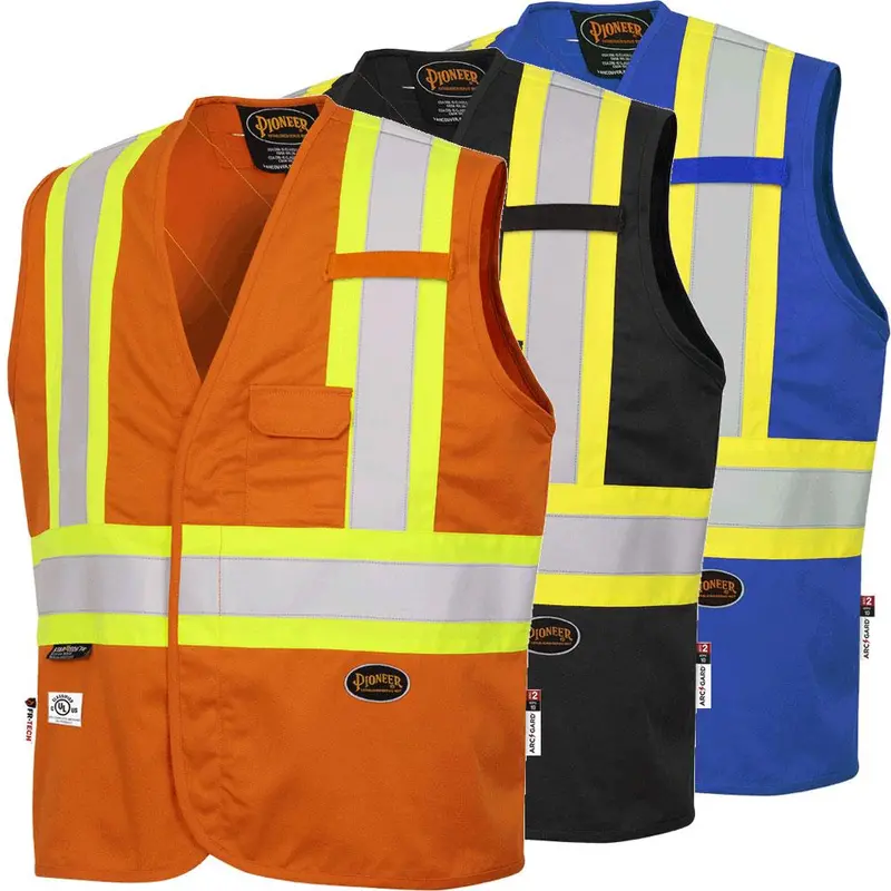 Pioneer FR-Tech® Flame-Resistant Safety Vest – 88/12 Blend, Hi-Vis, Models 7728–7730