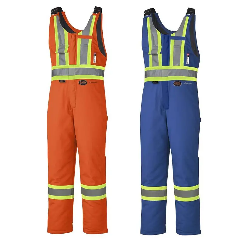 Pioneer Hi-Visibility Flame-Resistant Quilted Cotton Safety Overalls – Styles 5524A & 5534A