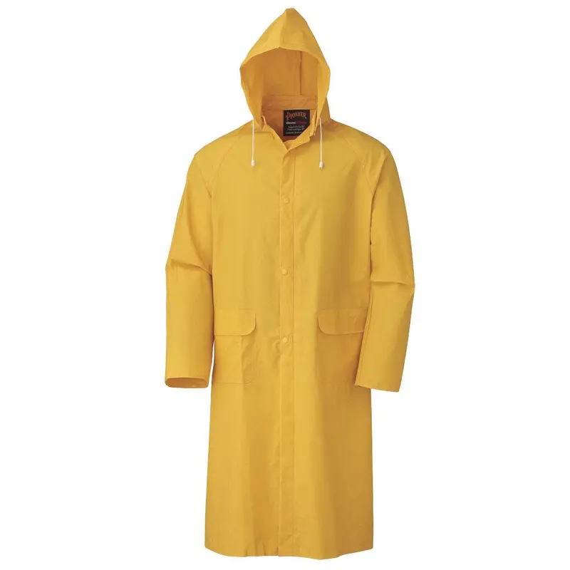 Pioneer Storm Master® Hooded Long Rain Coat – Premium Waterproof Outerwear with Extended Length (Model 581)