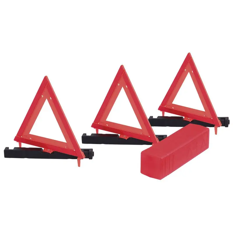 Pioneer Triangular Safety Warning Sign – Bilingual Reflective Triangle Set (3-Pack, Model 373)