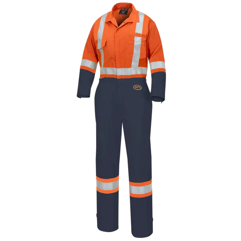 Pioneer Women’s 2-Tone Safety Coveralls – Polyester/Cotton Blend Workwear (5514WBB)