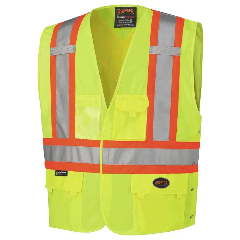 Pioneer Yellow-Green Tricot High-Visibility Safety Vest – Model 131