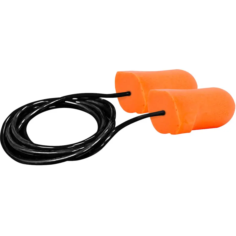 PIP Mega T-Fit Corded Foam Earplugs – T-Shaped Disposable Design, 100-Count Box