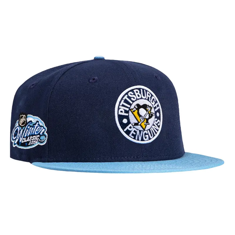 Pittsburgh Penguins 2008 Winter Classic New Era 59Fifty Light Navy Light Blue Cap