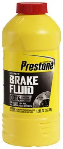 Prestone AS800Y DOT 4 Synthetic Heavy-Duty Brake Fluid – 12 oz Bottle, Pack of 10