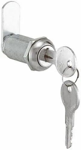 Prime Line CCEP-9950KA Keyed-Alike Cabinet Lock – 1-3/8″ Stainless Steel, Two-Pack