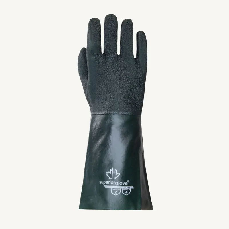 PVC Chemical-Resistant Gloves with Jersey Lining – Superior Glove Chemstop, Model J236R