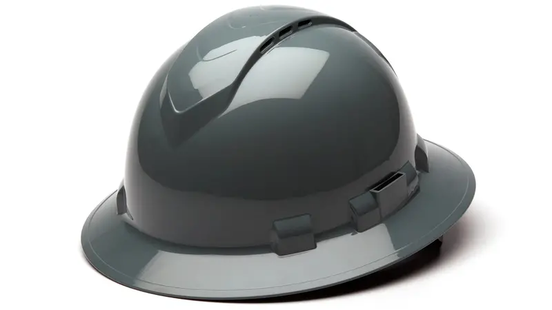Pyramex Ridgeline® Vented Full-Brim Hard Hat – Slate Gray, HP54113V