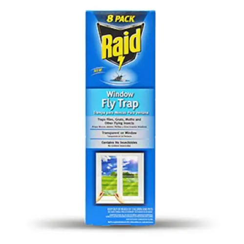 RAID 8-Count Disposable Window Fly Traps (8PK-FTRP) – Pack of 6