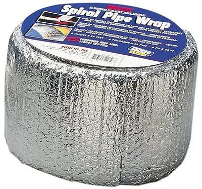 Reflectix R-2 Aluminum Foil Pipe Insulation Wrap – 6″ x 25′, 10-Roll Bundle