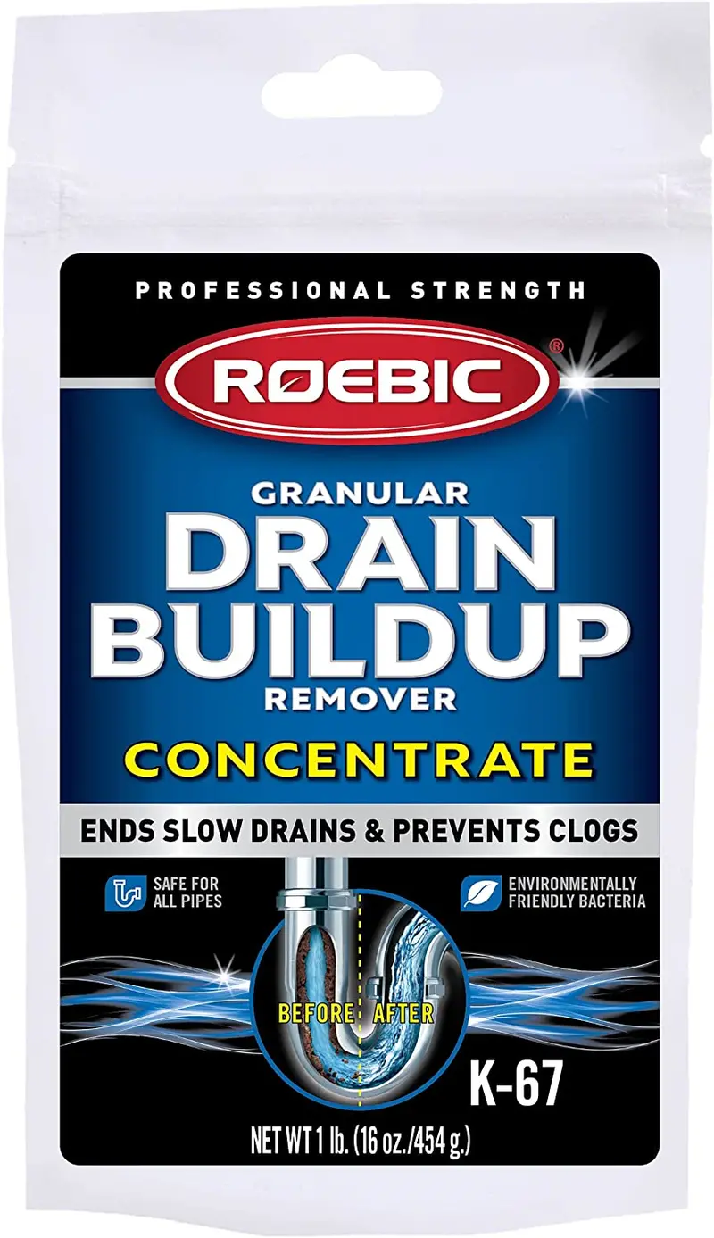 Roebic K-67GDB-12 Granular Drain & Trap Cleaner – 16 oz Single Pouch