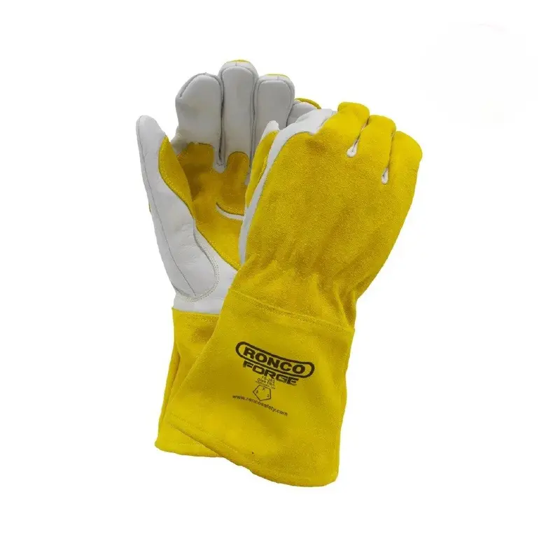 Ronco FORGE MIG Welding Gloves – Grain/Split Cowhide with Cotton Fleece Lining – Model 75-283