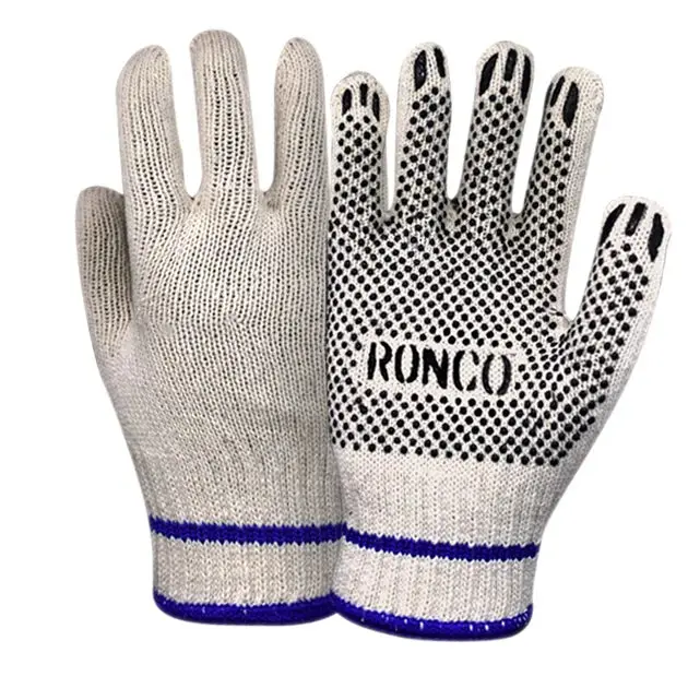 Ronco Vita™ PVC-Dotted Knit Gloves – Polyester/Cotton Blend for Enhanced Grip