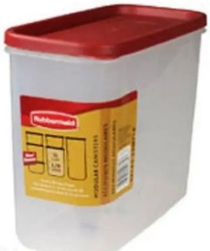 Rubbermaid 1776472 Racer Red Dry Food Storage Container – 16-Cup Capacity, 6-Unit Set