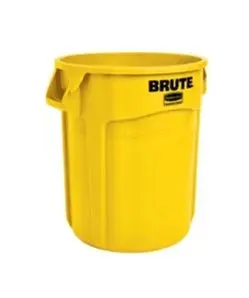 Rubbermaid BRUTE 20-Gallon Vented Yellow Waste Container – FG262000YEL