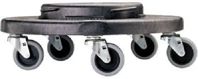Rubbermaid Brute 2640-20-BLA 20-Gallon Black Commercial Trash Can Dolly (3-Pack)